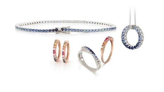 gioielli con zaffiniri, collezione Aurora Gemoro
